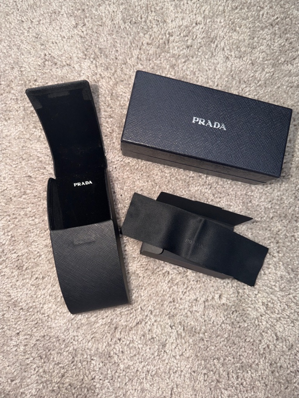 Prada blue Sunglasses Case and Box Set